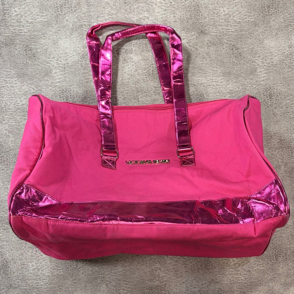 Victorias Secret Hot Pink Weekender Duffel Bag